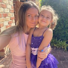 Amy Bird and her daughter Aroha, who contracted meningococcal disease at age three.