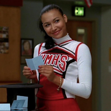 Naya Rivera as Santana Lopez on Glee.