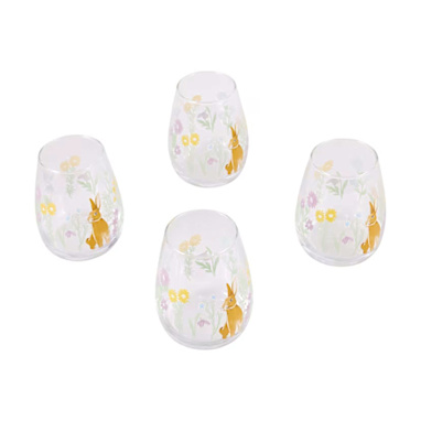 4 Easter Bunny Stemless Glasses: $9