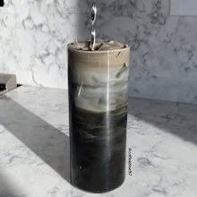 Activated charcoal latte
