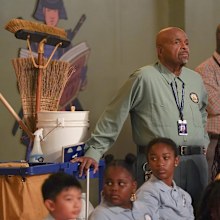 William Stanford Davis as Mr Johnson in Abbott Elementary