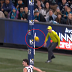 Port Adelaide's round 19 kick that hit the umpire's goal flags.