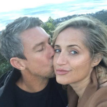 Bianca and partner kissing