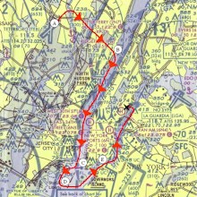 The plane had flown around much of Manhattan before the crash.