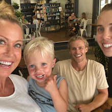 Lisa Curry with her children