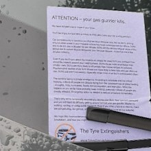 Air let out of tyres in Toorak, Melbourne.