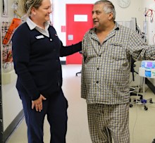Kate Frampton POW Hospital Foundation with patient