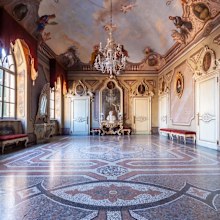 Italy, ballroom, Castle Sanazzaro.