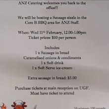 ANZ sausage sizzle