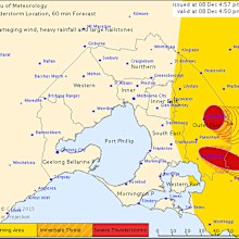 The area where the storm is set to hit. (BoM)