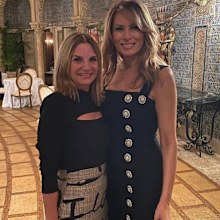 Melania Trump happy and relaxed photo.