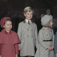 (From left) Lady Sarah Armstrong-Jones (later Lady Sarah Chatto), George Windsor,the Earl of St Andrews and Lady Helen Windsor.