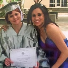 Samantha cites the photo showing her 2008 graduation as proof.