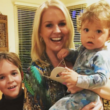 Lauren Newton with sons