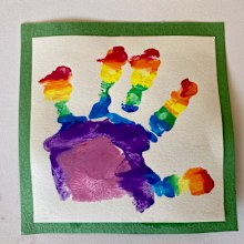 A photo of the young prince's hand prints were also released for the occasion.