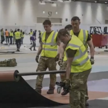 UK military personnel have banned together to build the new hospital.