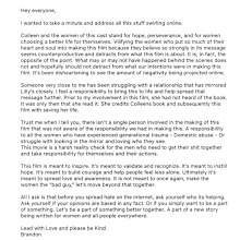 Brandon Sklenar It Ends With Us statement