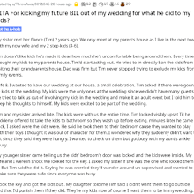 Reddit wedding fight kids locked in room