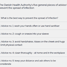 COVID-19 guidelines in Denmark.