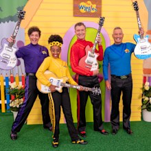 The new-look Wiggles lineup features Lachlan Gillespie, Tsehay Hawkins, Simon Pryce and Anthony Field.