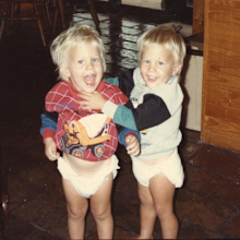 Dan was the youngest twin by one minute. Pictured with his brother Josh.