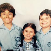 Jo Abi's three children (from left) Philip, 16, Caterina, 10 and Giovanni, 11.