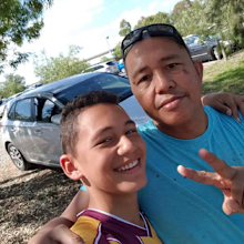 Isayah with his dad