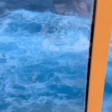 Towering ocean swells Cyclone Alfred