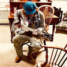 Johnny Depp visits antique store in the UK.