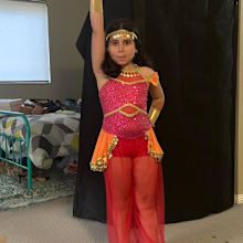 Caterina in her genie-inspired Jazz dance concert outfit.