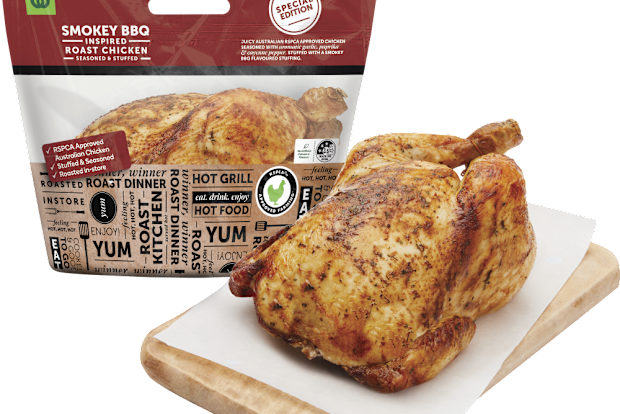 Woolworths rotisserie chicken Smokey BBQ new flavour