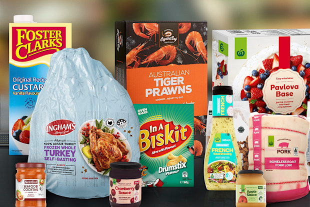 woolworths Christmas products that will be at the same prices or less than Christmas 2021