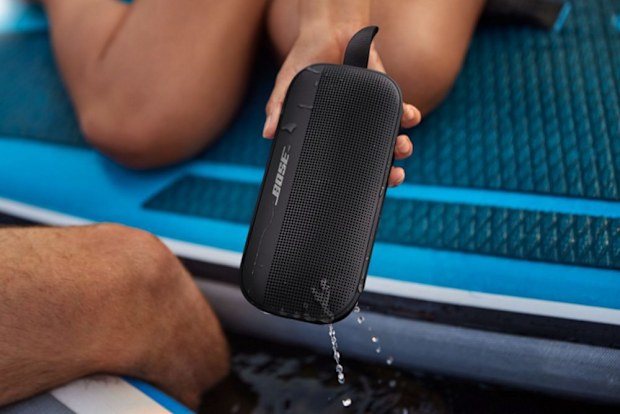 9PR: The Bose SoundLink Flex Bluetooth Portable Speaker bring pulled out from the water