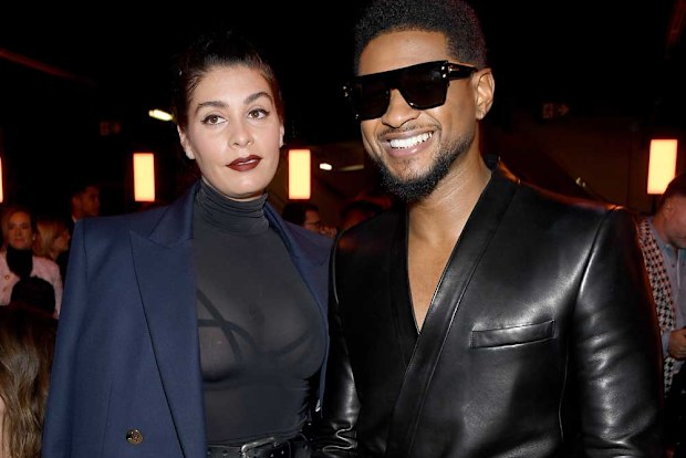 Jenn Goicoechea and Usher.