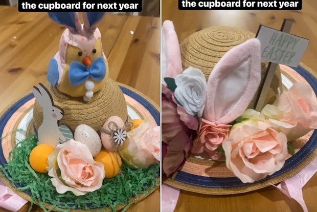 Laura Byrne kids Easter bonnets. 