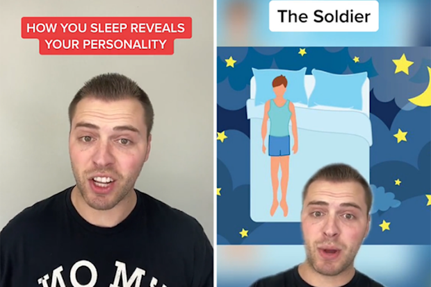 sleeping positions tiktok