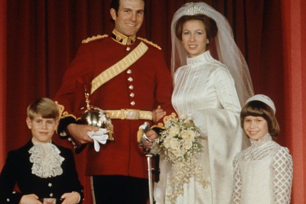 Princess Anne and Mark Phillips 1973 wedding