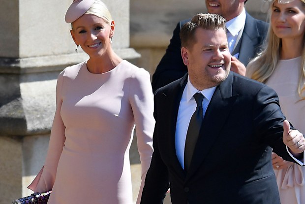 James Corden and Julia Carey