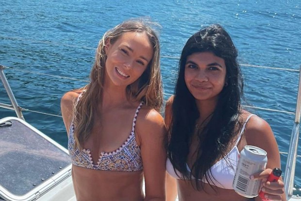 Rachael with a friend before her diagnosis.