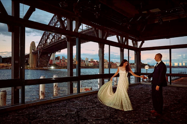 COVID wedding couple photo
