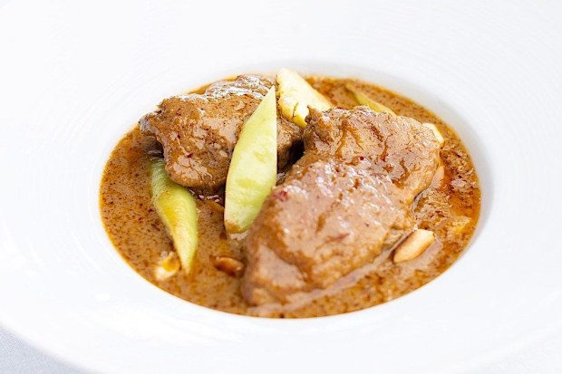 The Jeen Juan royal Thai curry of chicken, banana chilli, exotic spices & fresh pineapple