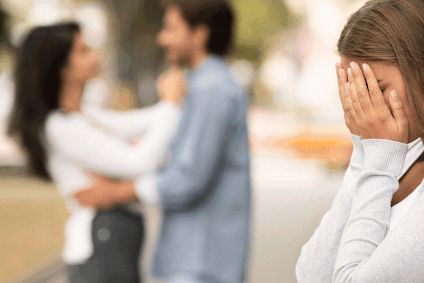 Woman finds out partner is cheating on her.