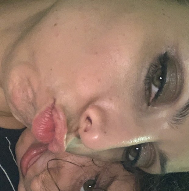 Jo Abi with her daughter Caterina, nine.