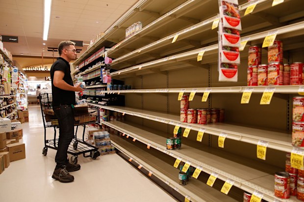 Many stores have been left out of stock by instances of panic buying.