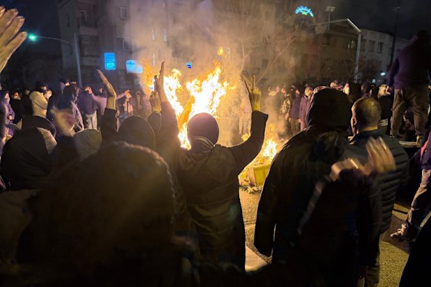 anti-government protest in Tehran, Iran