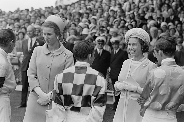 Queen Elizabeth II and Princess Anne at Randwick Racecourse in Sydney at the start of their royal tour of Australia, April 1970. (Photo by William Lovelace/Daily Express/Getty Images)