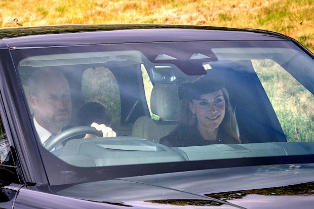 The Prince and Princess of Wales, known as the Duke and Duchess of Rothesay when in Scotland, attend a service at Crathie Kirk, near Balmoral, August 2025