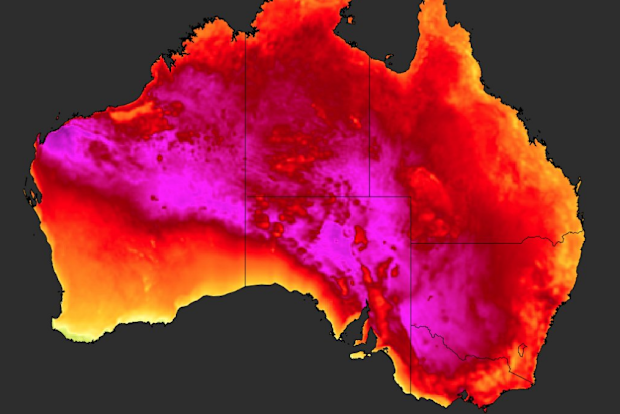 Parts of Australia's southeast coast were recorded as the hottest place on Earth today.