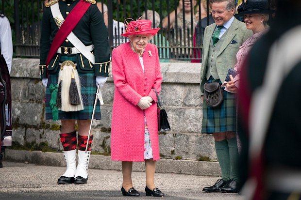 Her Majesty has taken up summer residence at the castle.