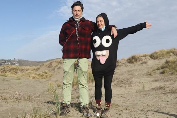 Zach Braff, girlfriend Florence Pugh, birthday message, greeting, Instagram